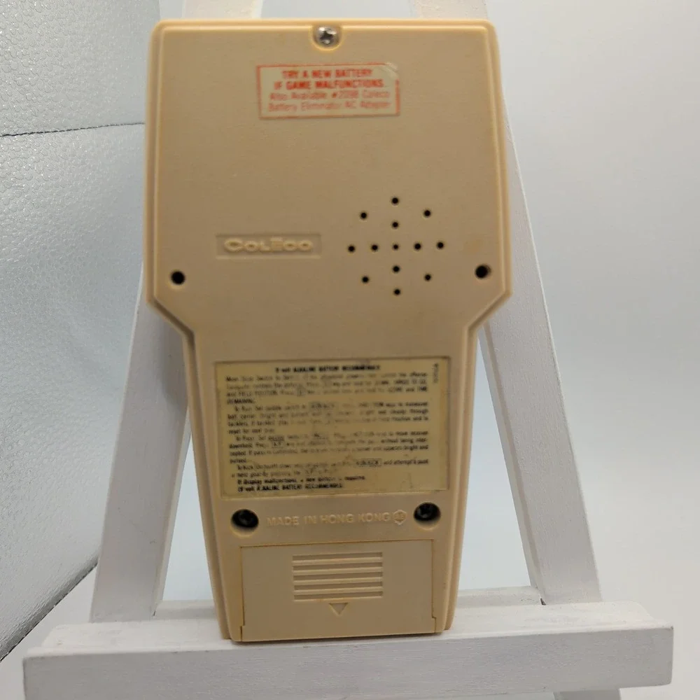 Coleco Handheld Game Tan Electronic Quarterback Football 1978 Vintage